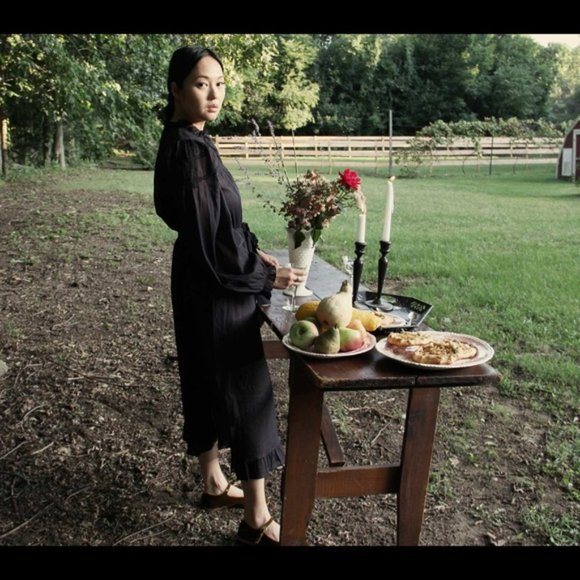 Doen Fraise Dress, Black Size M - Picture 4 of 10